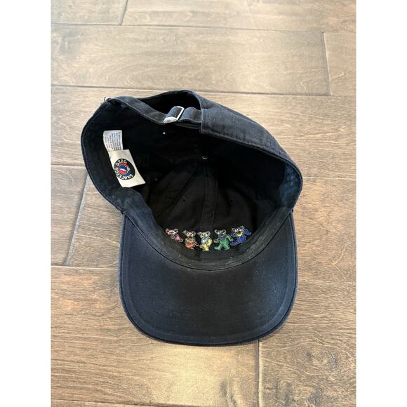 Grateful Dead Mens Black Dancing Bears Classic Rock Adjustable Strapback Hat Cap - Picture 7 of 9